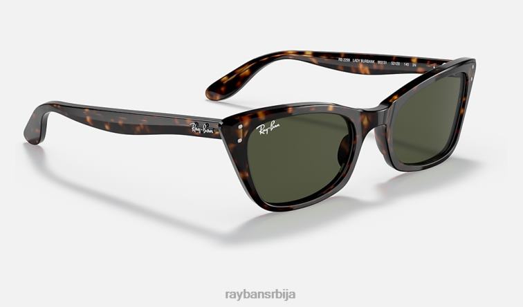 Ray-Ban лади Бурбанк P0HP1158 наочаре за сунце углачана хавана/зелена мушкарци
