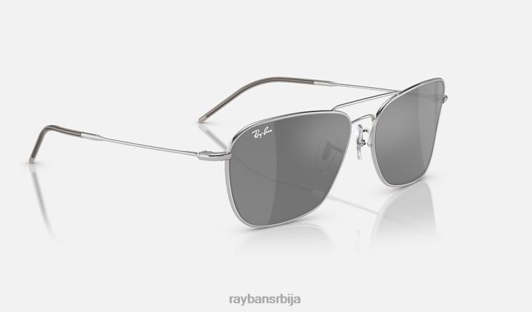 Ray-Ban караван реверс P0HP115 наочаре за сунце полирано сребро/сребро мушкарци