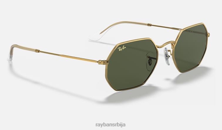 Ray-Ban осмоугаони P0HP1178 наочаре за сунце полирано златно/зелено мушкарци