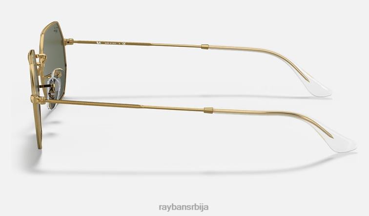 Ray-Ban осмоугаони P0HP1178 наочаре за сунце полирано златно/зелено мушкарци