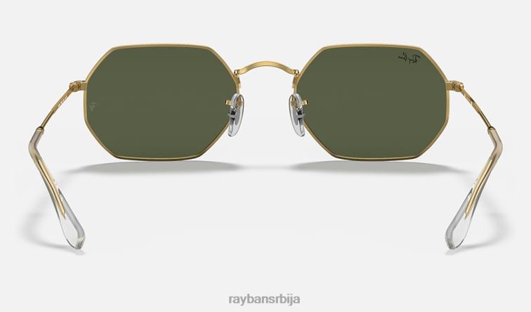 Ray-Ban осмоугаони P0HP1178 наочаре за сунце полирано златно/зелено мушкарци