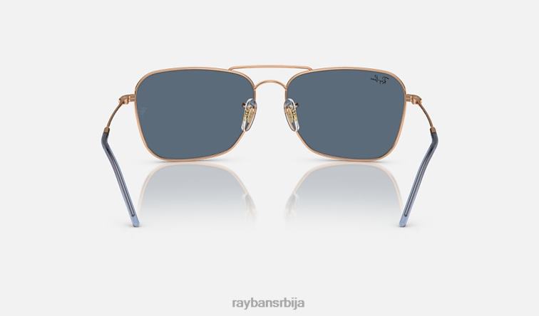 Ray-Ban караван реверс P0HP117 наочаре за сунце полирано ружичасто злато/плаво мушкарци