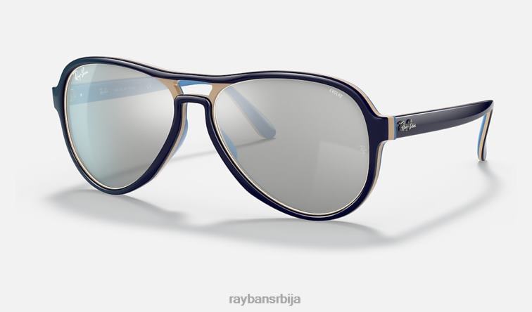 Ray-Ban вагабонд огледало еволуирати P0HP1189 наочаре за сунце полирана светлоплава/сива/плава фотохромна мушкарци