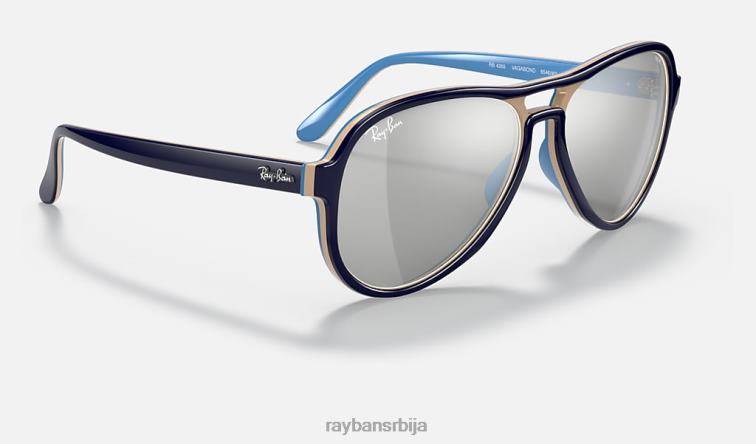 Ray-Ban вагабонд огледало еволуирати P0HP1189 наочаре за сунце полирана светлоплава/сива/плава фотохромна мушкарци