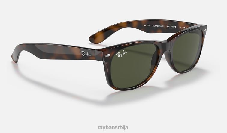 Ray-Ban нови ваифарер класик P0HP119 наочаре за сунце полирана корњача/зелена мушкарци