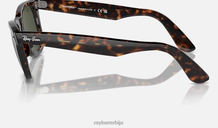 Ray-Ban оригинални ваифарер класик P0HP11 наочаре за сунце полирана корњача/зелена мушкарци