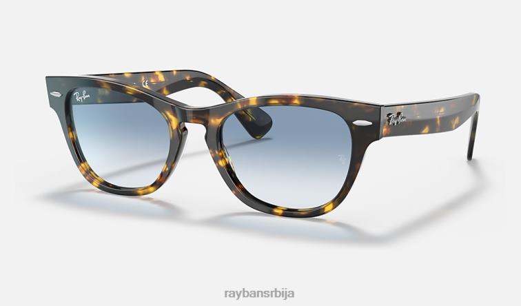 Ray-Ban ларамие P0HP1225 наочаре за сунце полирана жута хавана/плава мушкарци