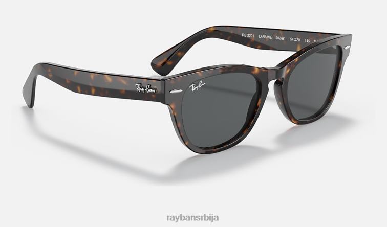 Ray-Ban ларамие P0HP1227 наочаре за сунце полирана корњача/тамно сива мушкарци