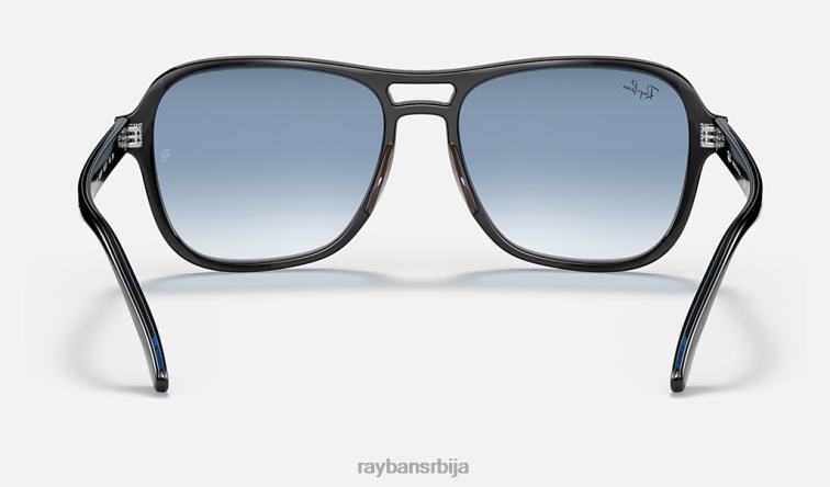 Ray-Ban државна страна P0HP1230 наочаре за сунце полирана провидна плава/плава мушкарци