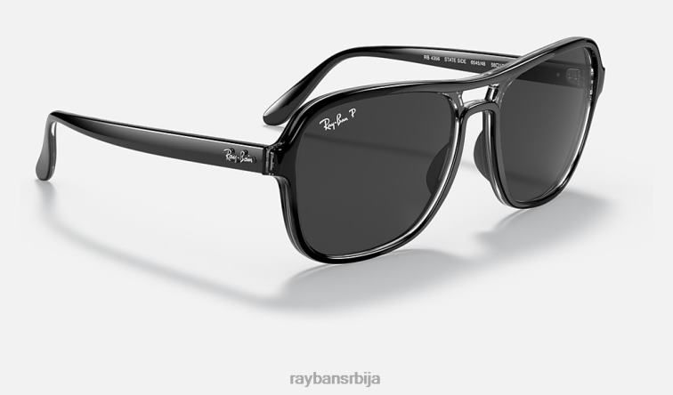 Ray-Ban државна страна P0HP1235 наочаре за сунце полирана црна/црна мушкарци