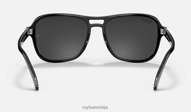 Ray-Ban државна страна P0HP1235 наочаре за сунце полирана црна/црна мушкарци