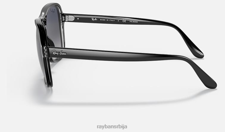 Ray-Ban државна страна P0HP1237 наочаре за сунце полирана црна/плава/сива мушкарци