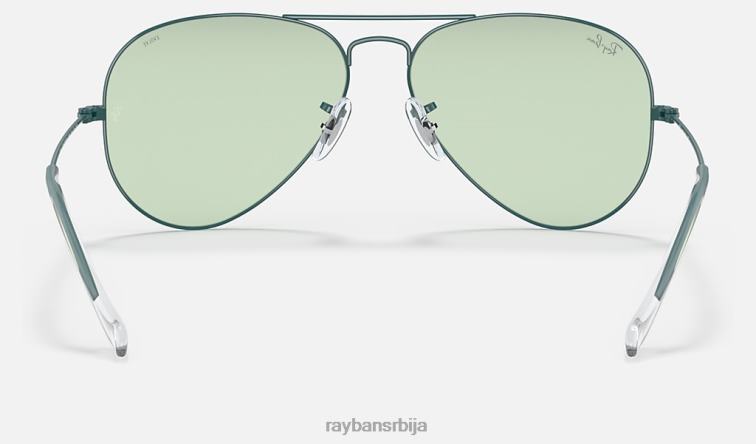 Ray-Ban авијатичар солидно еволуирати P0HP1238 наочаре за сунце полирани тамнозелени/зелени/плави фотохром мушкарци
