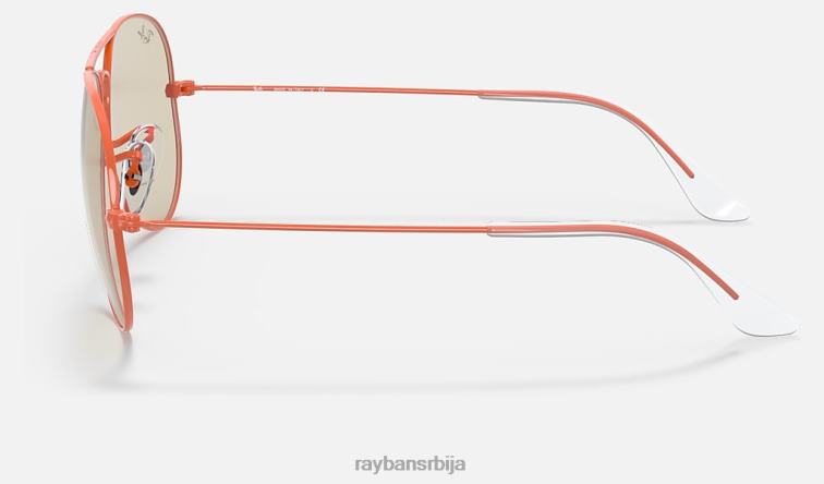 Ray-Ban авијатичар солидно еволуирати P0HP1239 наочаре за сунце полирани црвено/светло браон фотохром мушкарци