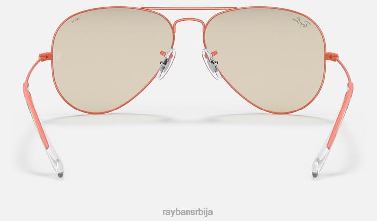 Ray-Ban авијатичар солидно еволуирати P0HP1239 наочаре за сунце полирани црвено/светло браон фотохром мушкарци