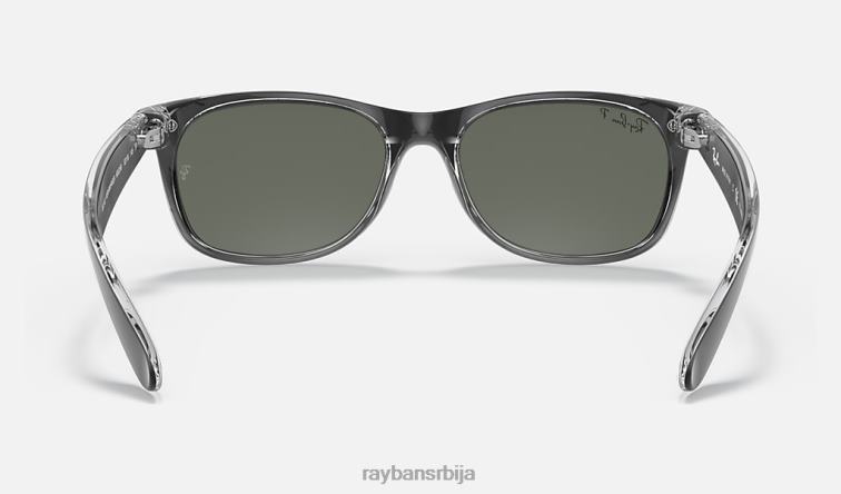 Ray-Ban нови ваифарер класик P0HP123 наочаре за сунце мат црна на транспарентној/зеленој мушкарци