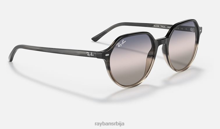 Ray-Ban тхалиа би-градиент P0HP1249 наочаре за сунце полирана сива хавана/роза/плава мушкарци