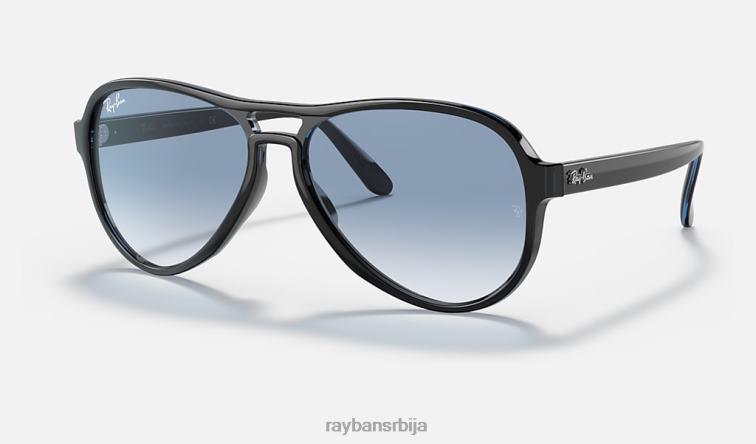 Ray-Ban вагабонд P0HP1251 наочаре за сунце полирана црно/плава мушкарци