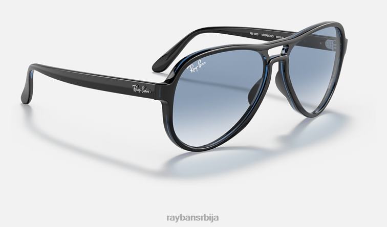 Ray-Ban вагабонд P0HP1251 наочаре за сунце полирана црно/плава мушкарци