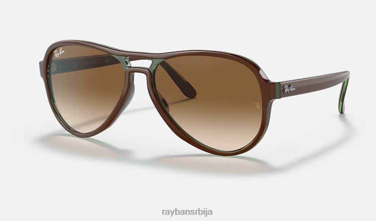 Ray-Ban вагабонд P0HP1252 наочаре за сунце полирано браон на зелено/браон мушкарци