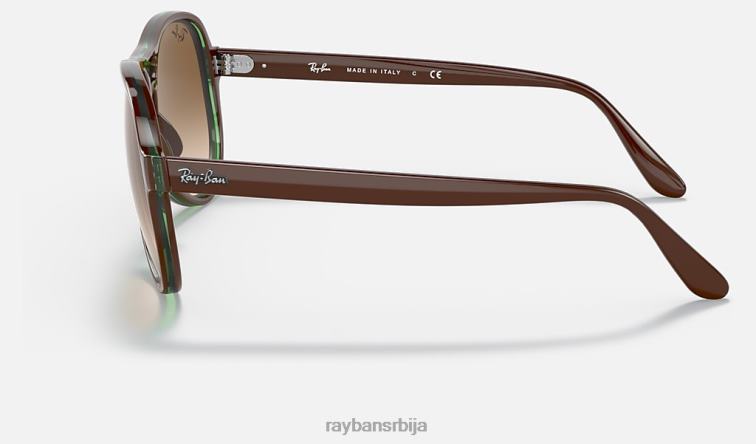 Ray-Ban вагабонд P0HP1252 наочаре за сунце полирано браон на зелено/браон мушкарци