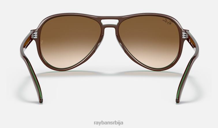 Ray-Ban вагабонд P0HP1252 наочаре за сунце полирано браон на зелено/браон мушкарци