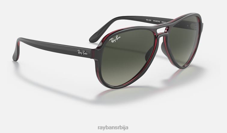 Ray-Ban вагабонд P0HP1253 наочаре за сунце полирана провидна сива/сива мушкарци