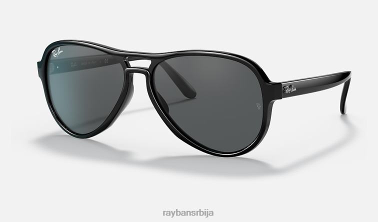 Ray-Ban вагабонд P0HP1255 наочаре за сунце полирана црна/тамно сива мушкарци