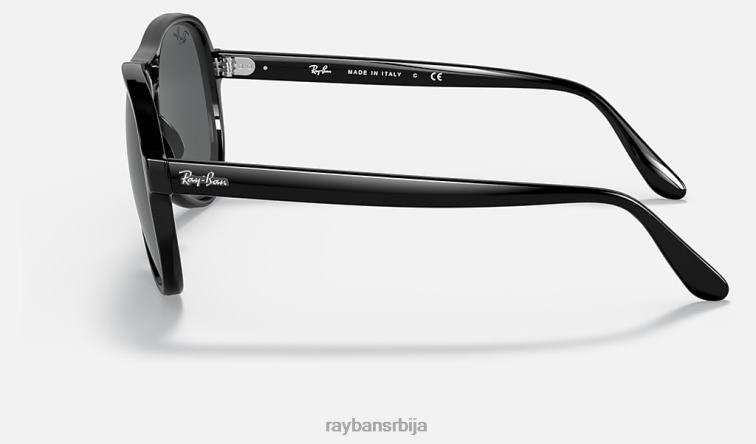 Ray-Ban вагабонд P0HP1255 наочаре за сунце полирана црна/тамно сива мушкарци