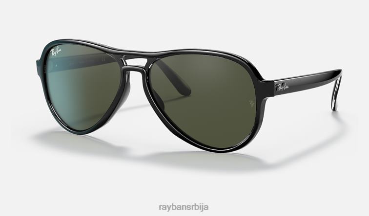 Ray-Ban вагабонд P0HP1256 наочаре за сунце полирана црно/зелена мушкарци