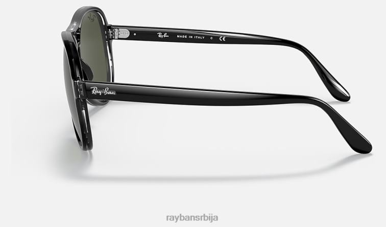 Ray-Ban вагабонд P0HP1256 наочаре за сунце полирана црно/зелена мушкарци