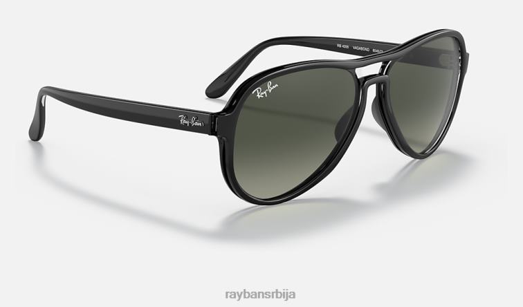 Ray-Ban вагабонд P0HP1258 наочаре за сунце полирана црно/сива мушкарци