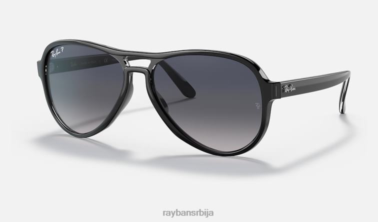 Ray-Ban вагабонд P0HP1259 наочаре за сунце полирана црна/плава/сива мушкарци