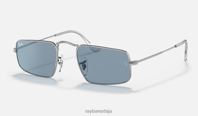 Ray-Ban јулие P0HP1280 наочаре за сунце полирано сребрно/плаво мушкарци