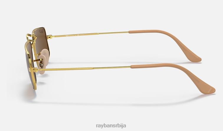 Ray-Ban јулие P0HP1281 наочаре за сунце полирано злато/браон мушкарци