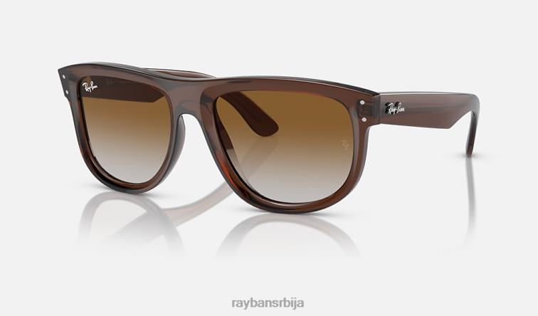 Ray-Ban дечко обрнуто P0HP129 наочаре за сунце полирани провидни браон/браон мушкарци
