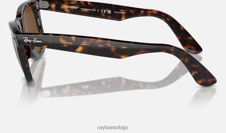Ray-Ban оригинални ваифарер класик P0HP12 наочаре за сунце полирана корњача/браон мушкарци
