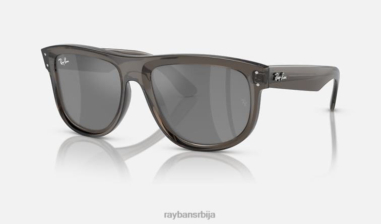 Ray-Ban дечко обрнуто P0HP130 наочаре за сунце полирана провидна тамно сива/сребрна мушкарци