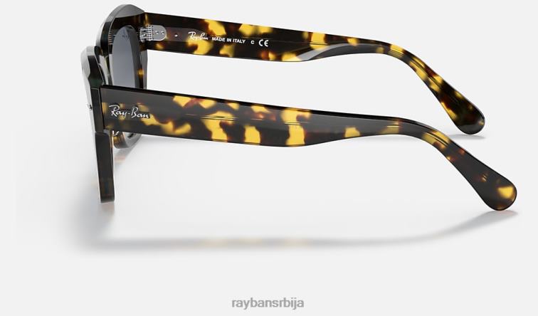 Ray-Ban државна улица флек P0HP1334 наочаре за сунце полирана жута хавана/плава мушкарци