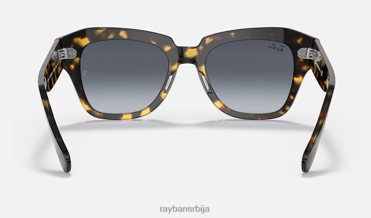Ray-Ban државна улица флек P0HP1334 наочаре за сунце полирана жута хавана/плава мушкарци