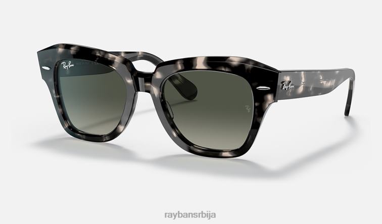 Ray-Ban државна улица флек P0HP1335 наочаре за сунце полирана сива хавана/сива мушкарци