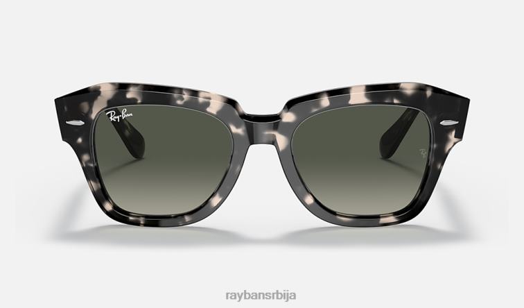 Ray-Ban државна улица флек P0HP1335 наочаре за сунце полирана сива хавана/сива мушкарци