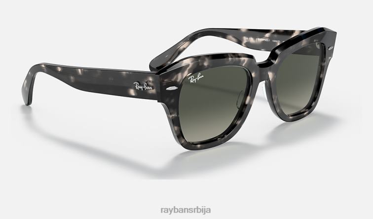 Ray-Ban државна улица флек P0HP1335 наочаре за сунце полирана сива хавана/сива мушкарци