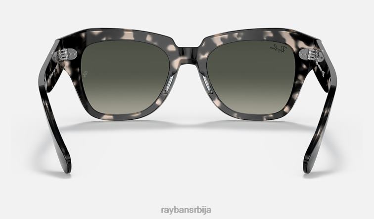 Ray-Ban државна улица флек P0HP1335 наочаре за сунце полирана сива хавана/сива мушкарци