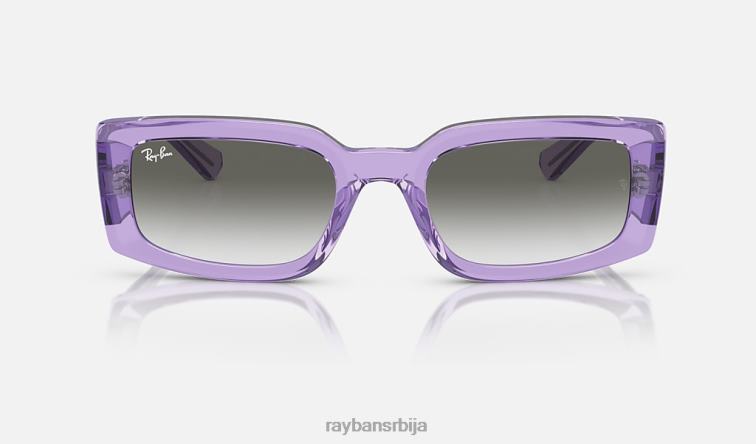 Ray-Ban килиане био-басед P0HP136 наочаре за сунце полирана провидна љубичаста/светло сива мушкарци
