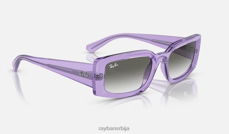 Ray-Ban килиане био-басед P0HP136 наочаре за сунце полирана провидна љубичаста/светло сива мушкарци