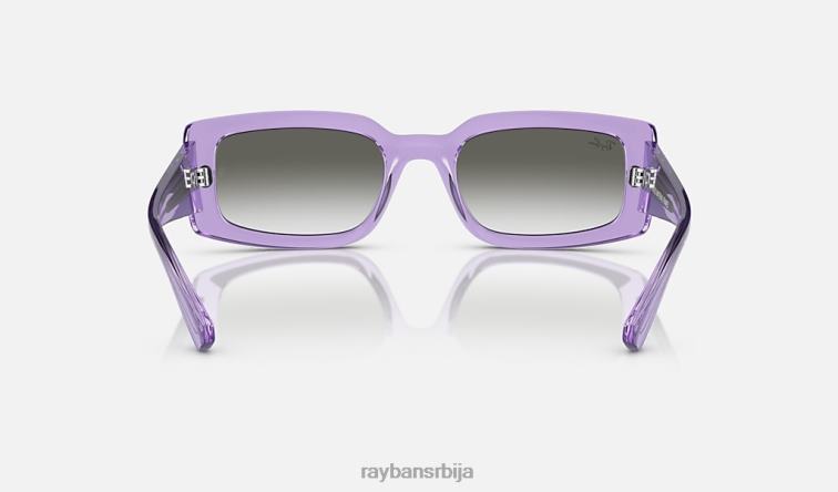 Ray-Ban килиане био-басед P0HP136 наочаре за сунце полирана провидна љубичаста/светло сива мушкарци