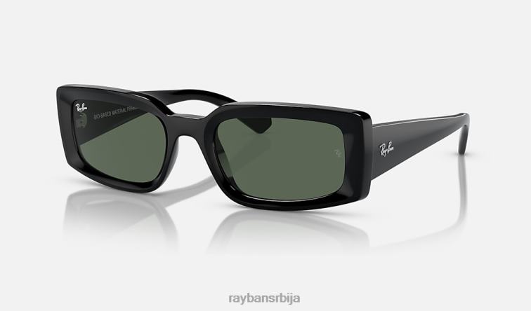 Ray-Ban килиане био-басед P0HP137 наочаре за сунце полирана црна/тамно зелена мушкарци