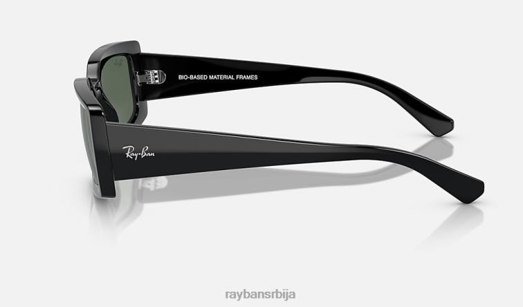 Ray-Ban килиане био-басед P0HP137 наочаре за сунце полирана црна/тамно зелена мушкарци