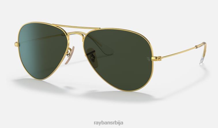 Ray-Ban авиатор | колекција авијације P0HP1387 наочаре за сунце полирано златно/зелено мушкарци